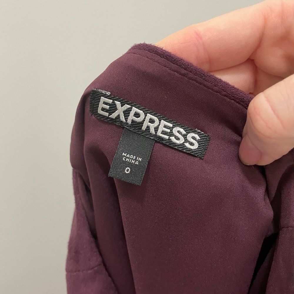 Express Fringed Purple Skirt - Picture 4 of 4